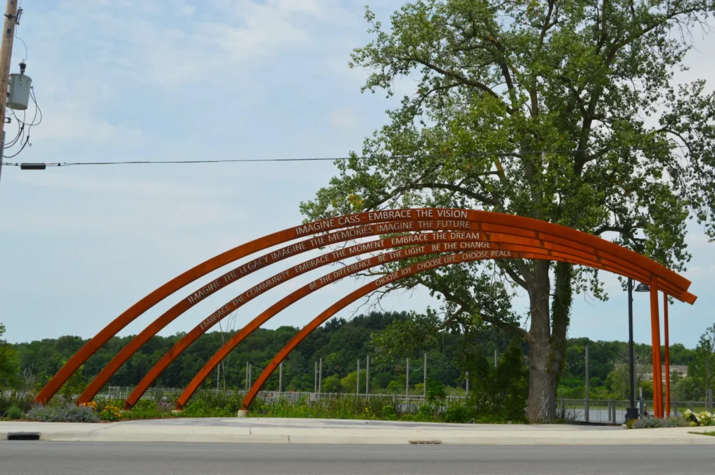 K&M Art - Giant Metal Arcing Sculpture